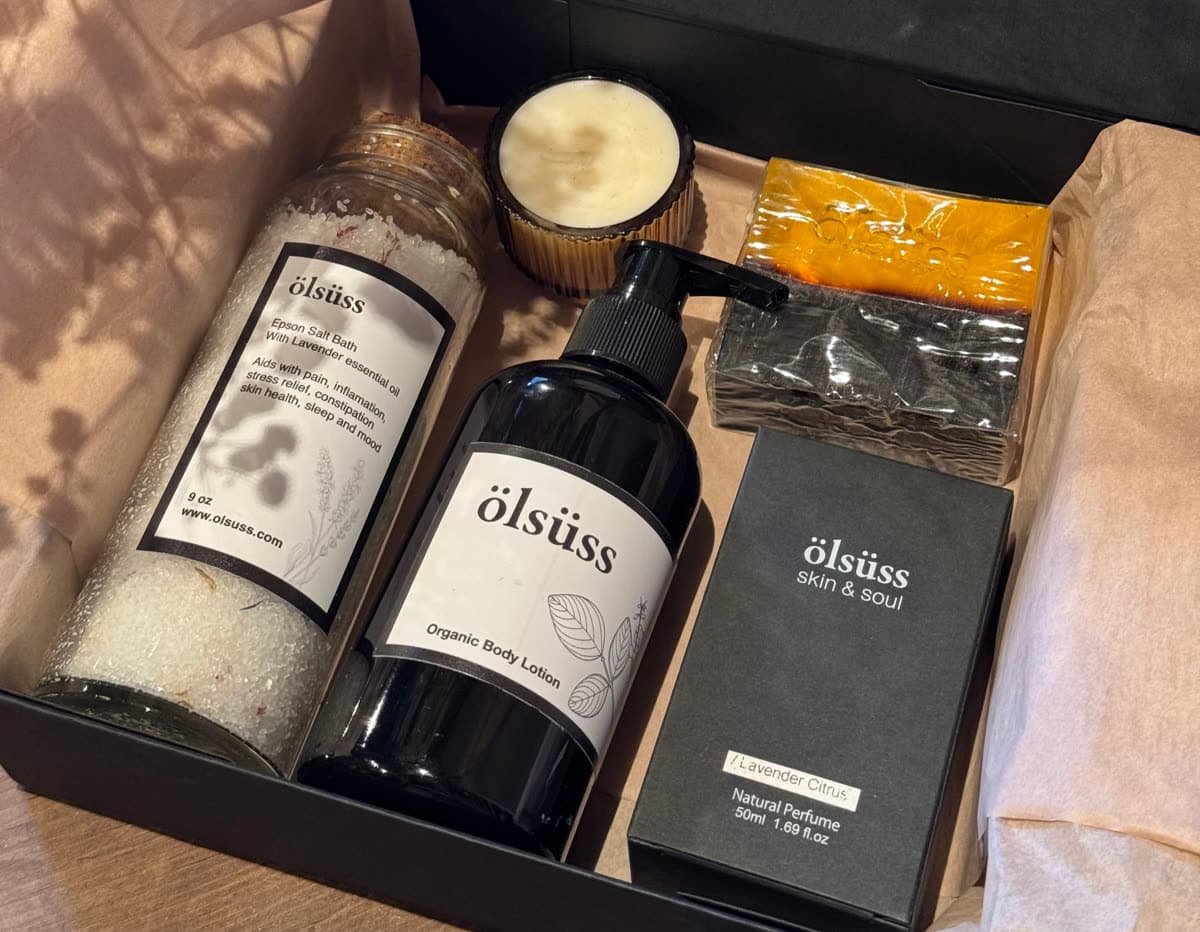 Ölsüss organic skincare and home scents vendor
